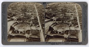 Model of the ruins of Pompeii, from The Underwood Travel Library, 1895